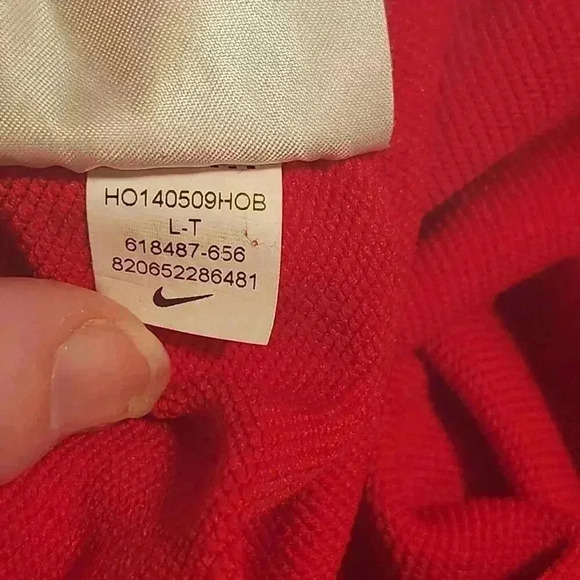 Nike Dri-Fit Size‎ Large (T) Tear-Away Athletic Pants Red with White Stripe - Picture 11 of 11